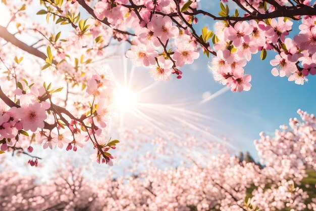 Cherry blossoms in the sun