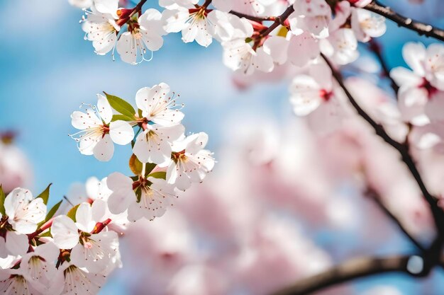 Photo cherry blossoms on a sunny day
