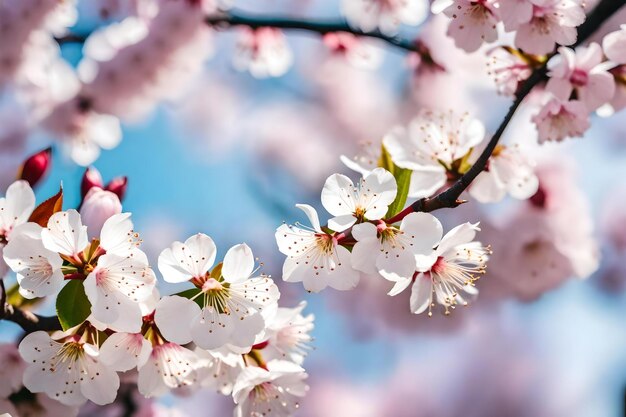 Cherry blossoms on a sunny day