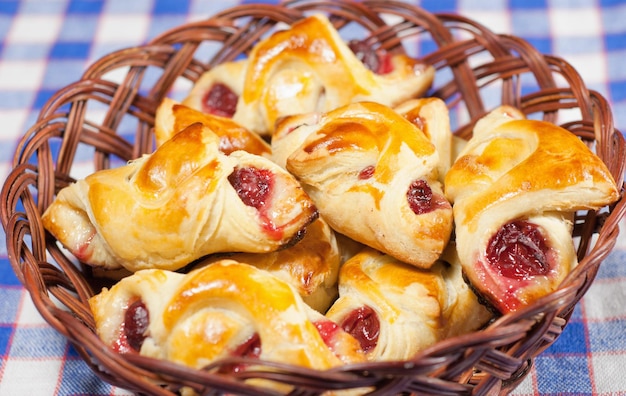 cherry bun on a plate