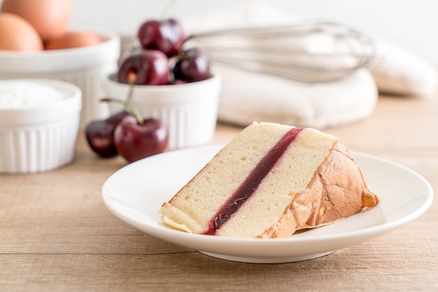 cherry chiffon cake