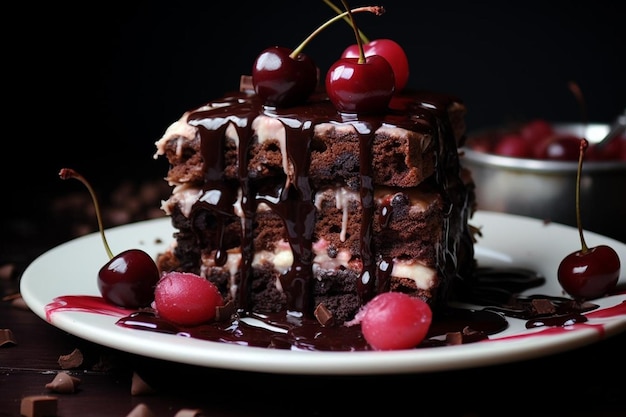 Фото Черешечный шоколадный торт