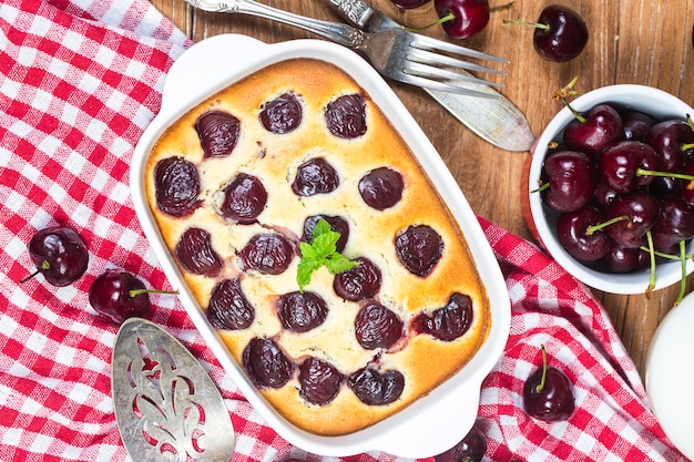 Cherry clafoutis