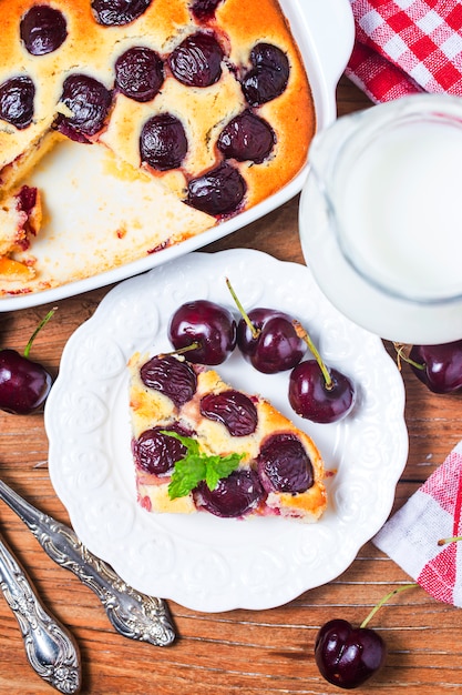 Cherry clafoutis