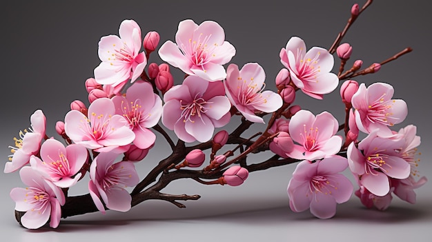 cherry flower branch HD 8K wallpaper Stock Photographic Image