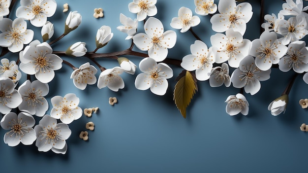 cherry flower branch HD 8K wallpaper Stock Photographic Image