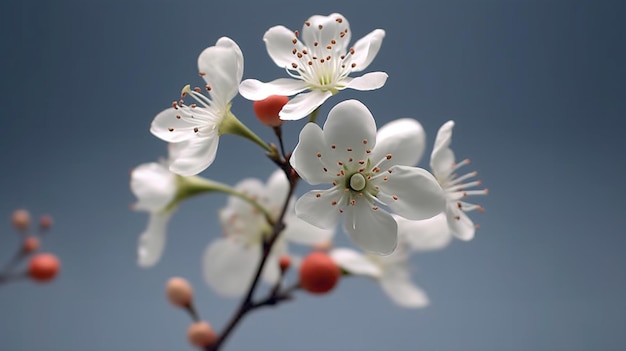 cherry flowers HD 8K wallpaper Stock Photographic Image