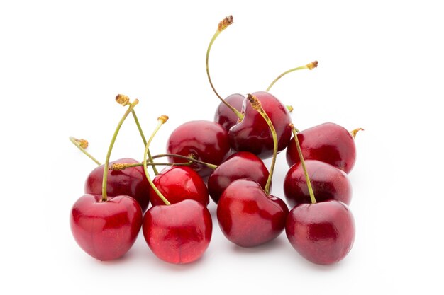 Cherry, fresh on a white background