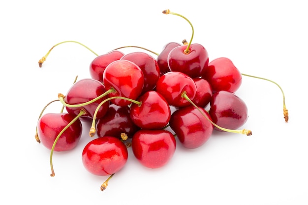 Cherry, fresh on a white