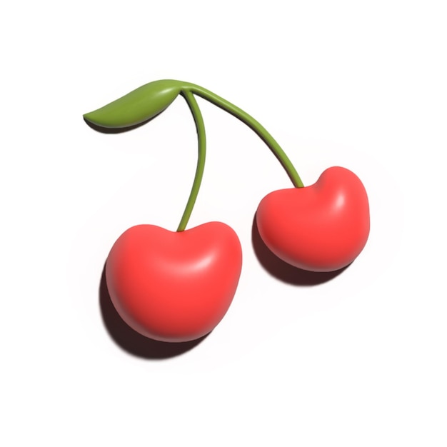 Cherry fruit 3d render voor gezond voedsel 3D-model renderen