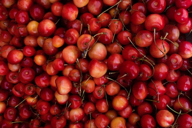 Photo cherry fruit background