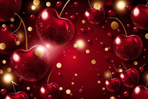 Cherry glitter background