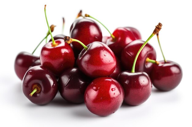 Cherry isolated on white background Generative AI