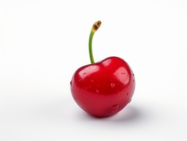 A cherry isolated on a white background