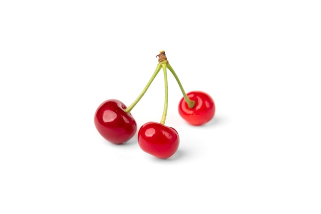 Cherry isolated on white.