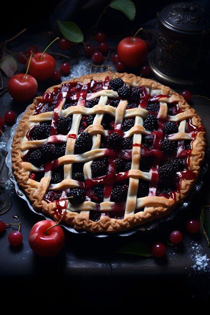 cherry pie with cherry