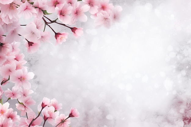 Cherry spring flower blooming background