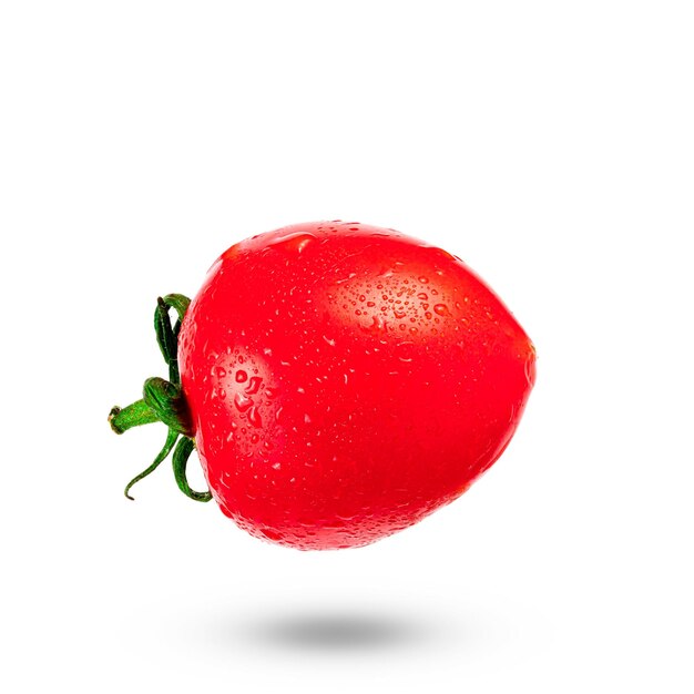 Cherry tomato isolated on white background falling cherry tomatoes