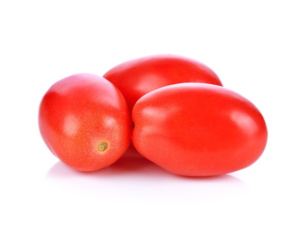 Cherry tomatoes isolated on white.