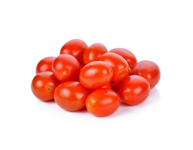 Cherry tomatoes isolated on white