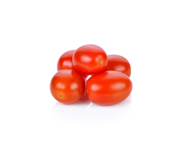 Cherry tomatoes isolated on white