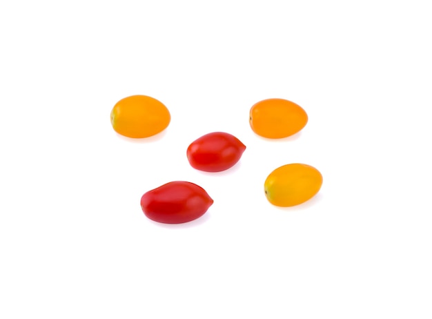Cherry Tomatoes Isolated on a White