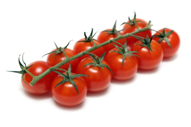 Cherry tomatoes isolated on white