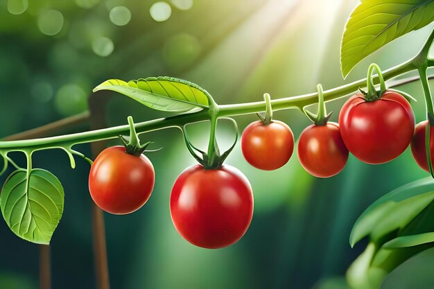 Cherry tomatoes on a vine