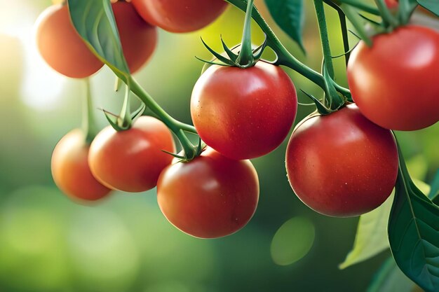 Cherry tomatoes on a vine