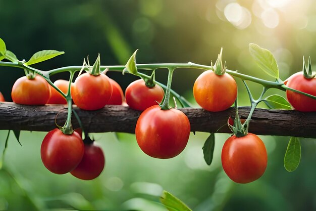 Cherry tomatoes on a vine