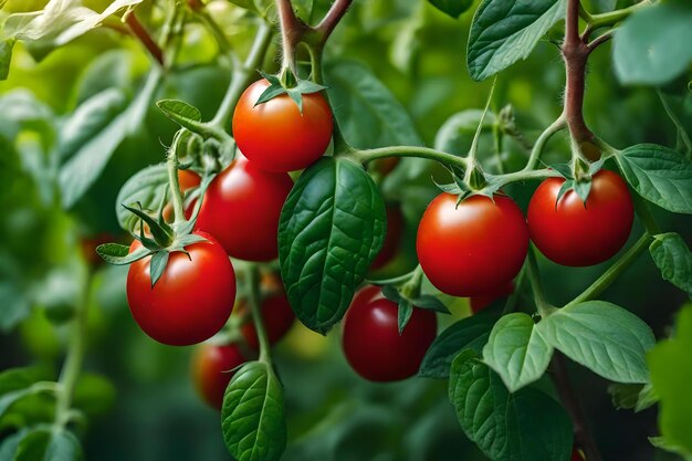 Cherry tomatoes on a vine