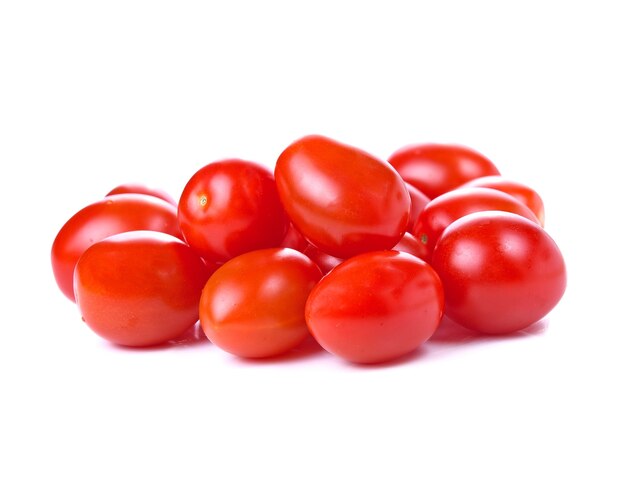 Cherry tomatoes on white isolated