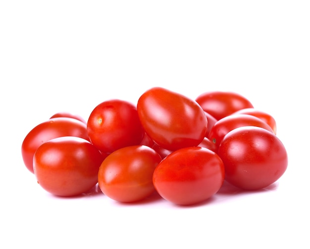 Cherry tomatoes on white isolated