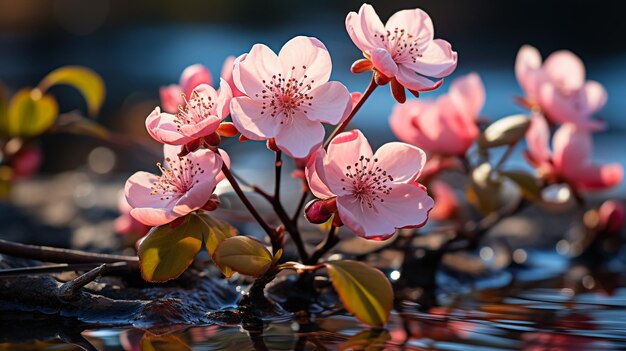 Cherry tree blossom in spring