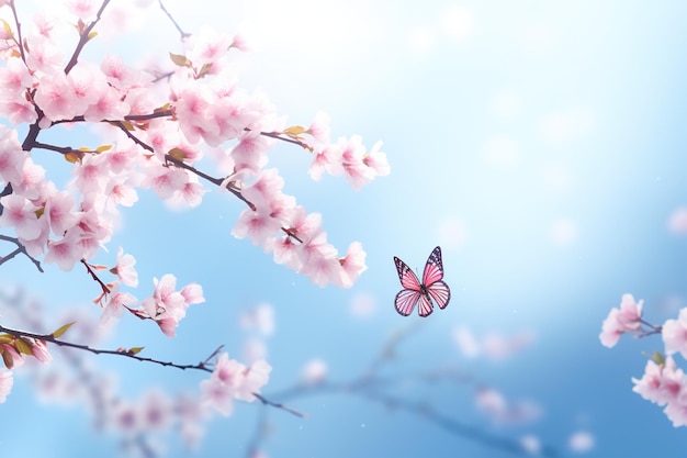 桜の枝は 麗な花で飾られている