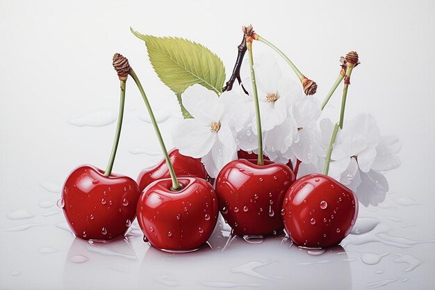 cherry on white background Cherry image photography