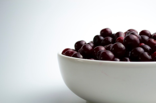 cherry on a white background juicy cherry for a photo wallpaper in your kitchen