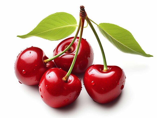 cherry in a white background