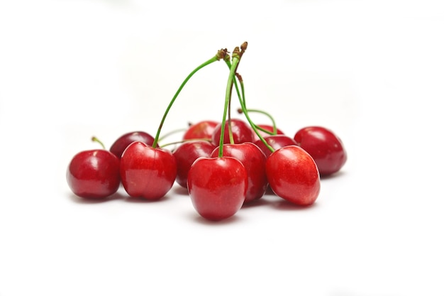 Cherry on white background