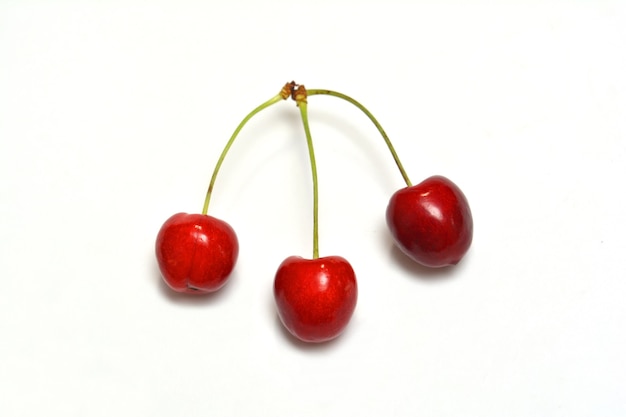 Cherry on white background