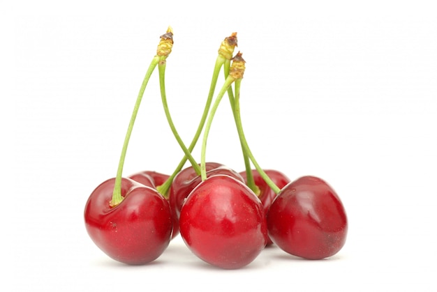 Cherry on white isolated