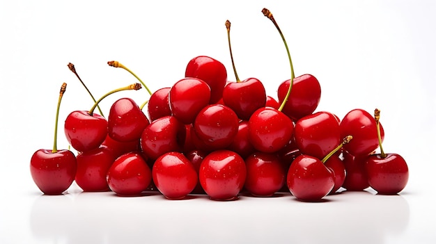 Cherrys fruit on white background