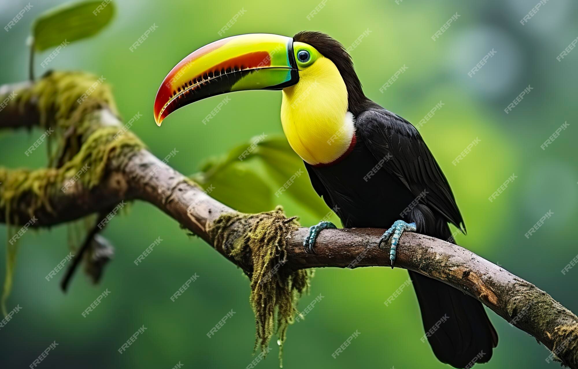 Chesnut mandibled Toucan sitting on the branch in ... Biology Diagrams