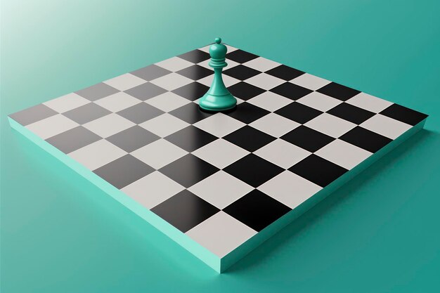 체스 배경 그래디언트 배경 복사 공간 3D 미니멀리즘