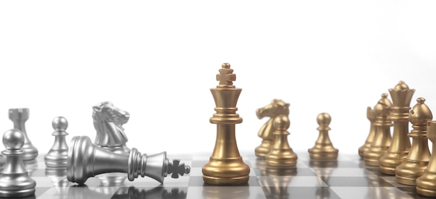 Chess board game concept of business ideas and competition and strategy concep and finance money