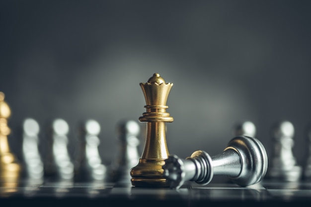 compass and chess piece on chess board game for ideas, challenge,  leadership, strategy, business, success or abstract - Stock Image -  Everypixel