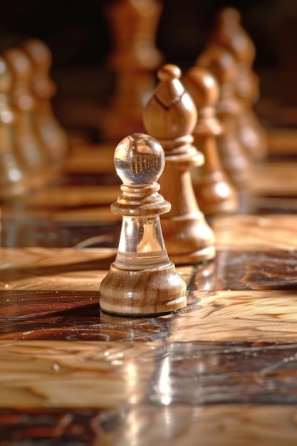 шахматная доска с шахматной доской с шахматными фигурами на ней