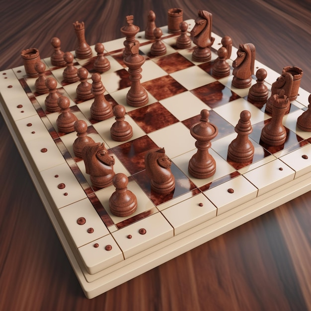 A chess board with the word chess on it