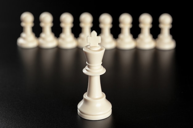 Chess business concept, leader and success.