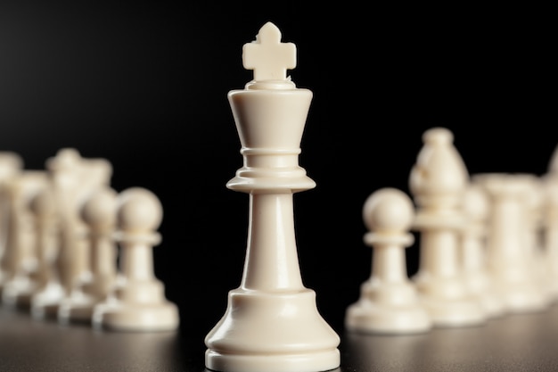 Chess business concept, leader and success.